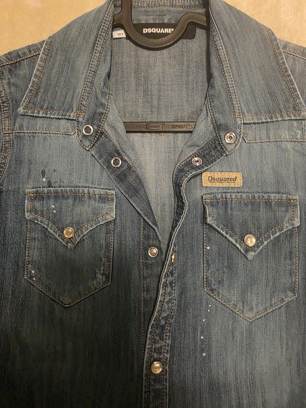 DSQUARED Blue Kids Denim Shirt Jacket